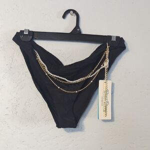 Beach Bunny Devyn Black Bikini with Gold Details